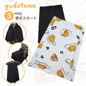 Skirt Blanket Gudetama Poncho Sanrio Characters Fleece 3-way