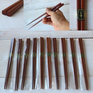 ☆硬さのある木を使用しています【木製・特価品】wooden chopstick/天然四角銘木箸  紫檀調
