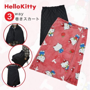 Skirt Blanket Hello Kitty Poncho Sanrio Characters Fleece 3-way