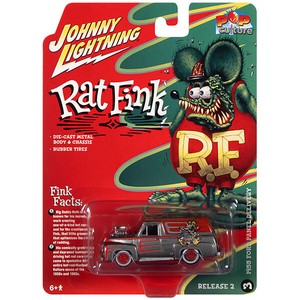 1:64 Rat Fink 1955 Ford Panel Delivery w/Engine Blower【ラットフィンク】ミニカー