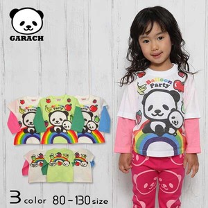 Kids' 3/4 Sleeve T-shirt T-Shirt Rainbow Layered Panda
