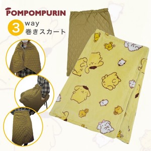 Skirt Blanket Poncho Sanrio Characters Fleece Pomupomupurin 3-way
