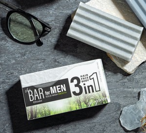 The BAR Men 3in1 Solid Wash SMOOTH【固形　洗顔　ボディソープ　シャンプー　全身用　メンズ】