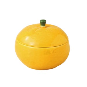 有田焼 蓋物 大 直径9cm 柚子 【日本製】和食器/和食のうつわ/小鉢