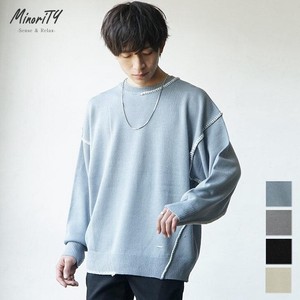 Sweater/Knitwear Design Crew Neck Knitted Stitch M