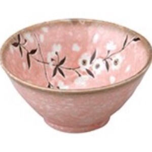 ピンク桜 手引4.2反和丼ぶり ボウル ラーメン 陶器 日本製 美濃焼