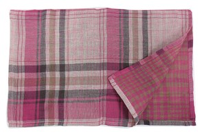 Pouch Reversible Oversized Pink Double Gauze Check
