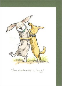 グリーティングカード 多目的 「抱きしめたい！」犬 メッセージカード 2023新作