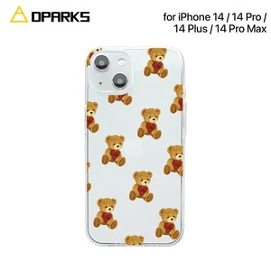Dparks [ iPhone 14 / 14 Plus / 14 Pro / 14 Pro Max ] ソフトクリアケース ハートテディ