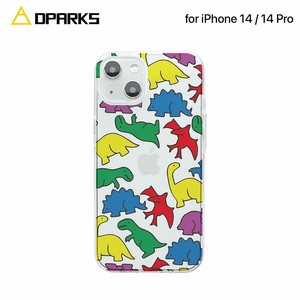 Dparks [ iPhone 14 / 14 Pro ] ソフトクリアケース カラフルザウルス アイフォン カバー