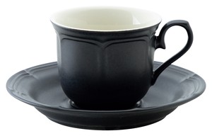 Mino ware Cup & Saucer Set Coffee Cup and Saucer black M Made in Japan