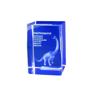 3Dクリスタル(M)　ブラキオサウルス　ブルー 120-692