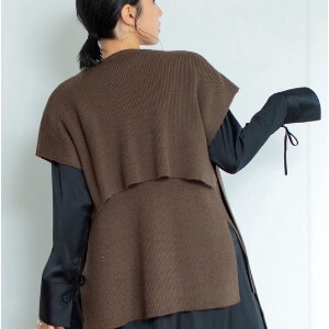 Sweater/Knitwear Knitted Vest French Sleeve 3-way