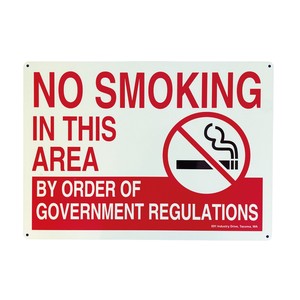 SECURITY SIGN / NO SMOKING-2 プレート サイン 蓄光看板 アメリカン雑貨