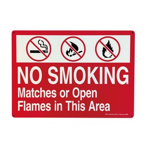 SECURITY SIGN / NO SMOKING-3 プレート サイン 蓄光看板 アメリカン雑貨