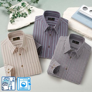 Button Shirt Stripe Men's 3-colors