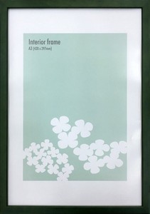 額縁　木製シンプル　インテリアフレーム Interior Frame Green　A3