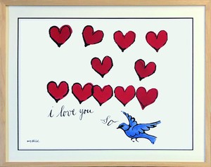 アートフレーム　アンディ・ウォーホル Andy Warhol　  I LOVE YOU SO, C. 1958(M-size)