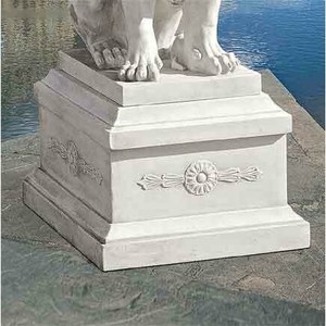 フィレンツェの守護ライオン用 台座彫刻 彫像/ ガーデニング 庭園 広場 芝生 作庭 エントランス（輸入品