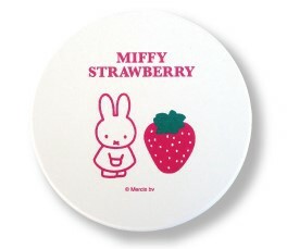 Miffy Strawberry ミッフィ　ストロベリー  陶製吸水コースター