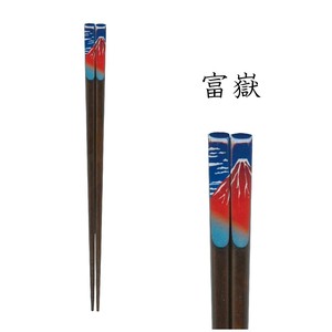 Chopsticks Lucky Charm M Mt.Fuji Japanese Pattern Red-fuji Made in Japan