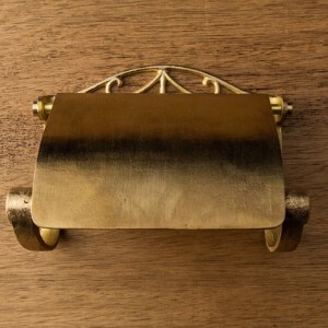ペグ型ペーパーホルダー　トイレ　真鍮　ゴールド／ブラック　DIY