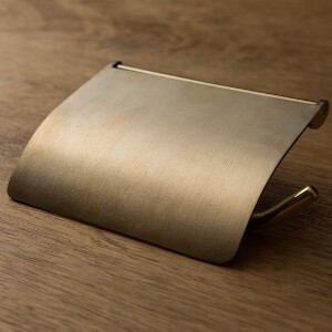 L型ペーパーホルダー　トイレ　フラット上蓋　真鍮　ゴールド／ブラック／錆色　ナチュラル　シンプル　DIY