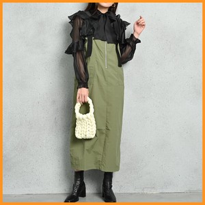 Casual Dress Nylon Front Jumper Skirt