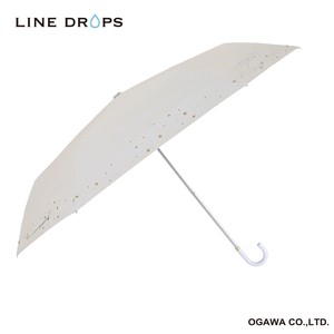 UV変色プリントパラソル折畳傘　55cm　スター／ホワイト