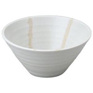 あやとり 白 水輪6.5めん鉢 丼 どんぶり ボウル ラーメン 陶器 日本製 美濃焼 和食器