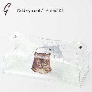Jubilee クリアティッシュケース ビニール製 キャット 猫 G. Odd eye cat