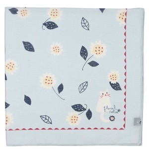 Gauze Handkerchief Cat Floral