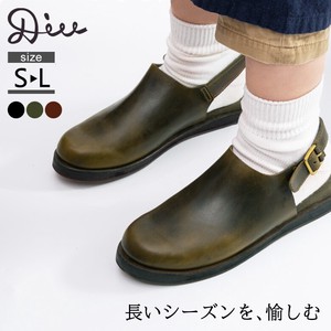 【FUDGE掲載】【2023SS】【Diu 322D1602】 クロスレザーサンダル 本革 レディース 革靴