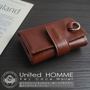 スムースレザーマルチキーケース■UH-1098-1【United HOMME】売れ筋/人気商品小型財布