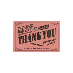 Greefulグリーティングカード S THANK YOU ピンク※日本国内のみの販売