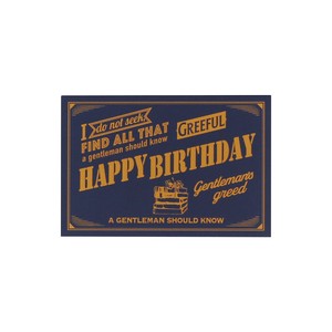 Greefulグリーティングカード S  HAPPY BIRTHDAY ネイビー※日本国内のみの販売