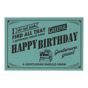 Greefulグリーティングカード M  HAPPY BIRTHDAY ライトブルー※日本国内のみの販売