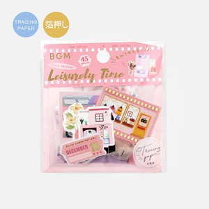 Planner Stickers Sticker Pink Foil Stamping 15designs x 3 45-pcs