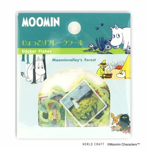 WORLD CRAFT Planner Stickers Hyokkori Moomin Flake Seal Character Forest And Moomin C