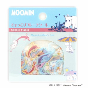 WORLD CRAFT Planner Stickers The Sea And The Moomins Hyokkori Moomin Flake Seal Character