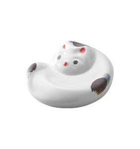 陶器製 箸置　猫 グレー 日本製 made in Japan