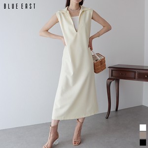 Casual Dress Long V-Neck One-piece Dress Jumper Skirt