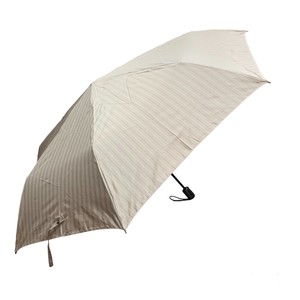紳士用折りたたみ傘　先染めストライプ　自動開閉　雨晴兼用傘