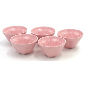 来客用に！普段使いに！■【五客湯呑】美風ピンク桜型煎茶