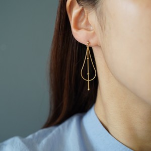〔14kgf〕ドリップチェーンピアス (pierced earrings)