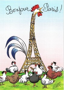 ■ポストカード■フランス製ポストカード☆Bonjour Paris!