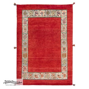 ギャッベ　ペルシャ　イラン　オーガニックウール　絨毯　ラグサイズM（約150×200cm）　G579　141×202cm