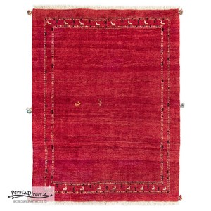 ギャッベ　ペルシャ　イラン　オーガニックウール　絨毯　ラグサイズM（約150×200cm）　G170　138×172cm