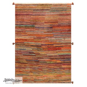 ギャッベ　ペルシャ　イラン　オーガニックウール　絨毯　ラグサイズM（約150×200cm）　G924　143×202cm
