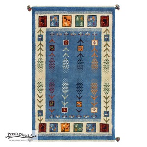 ギャッベ ペルシャ イラン オーガニックウール 絨毯 ラグ 玄関マットLL（約75×120cm）G1043　80×124cm
